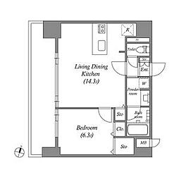 間取図画像 1LDK