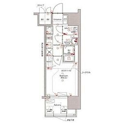 MAXIV新栄 1Kの間取図画像