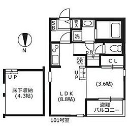 間取図画像 1SLDK