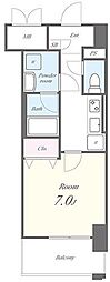 ルディアマン 1Kの間取図画像