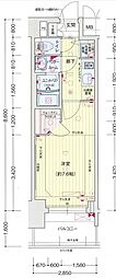 プレサンス栄ライズ 1Kの間取図画像