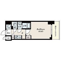 CRESTTAPP新栄 1Kの間取図画像