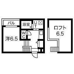 コンフォルタ杉村 1Kの間取図画像
