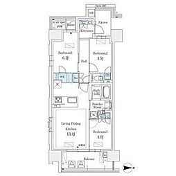 GRANPASEO丸の内 3LDKの間取図画像