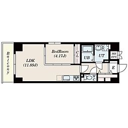 GRANDUKE大曽根 1LDKの間取図画像