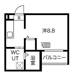 laluce 1Kの間取図画像