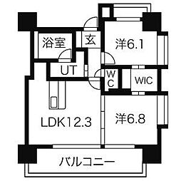アーデン泉プレミア 2LDKの間取図画像