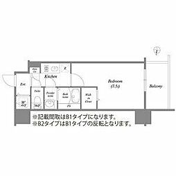 エスリード新栄マルス 1Kの間取図画像