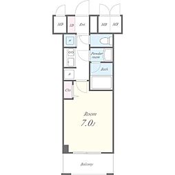 セイワパレス丸の内駅前プレミア 1Kの間取図画像
