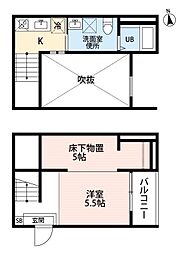 Fairy守山 1Kの間取図画像