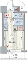 プレサンスナゴヤ桜通ビッグビート 1Kの間取図画像
