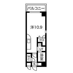 コート新栄 ワンルームの間取図画像