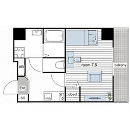 Cortes 1Kの間取図画像