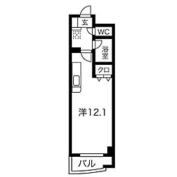 ラ・プリミエール ワンルームの間取図画像