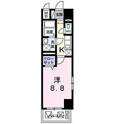プレシオール小幡 1Kの間取図画像