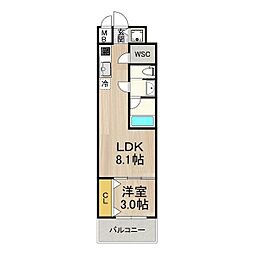 プライムアーバン泉 1LDKの間取図画像