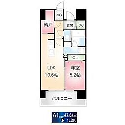 EARTHGRANDE泉 1LDKの間取図画像