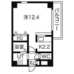 ウッドヒルズ ワンルームの間取図画像