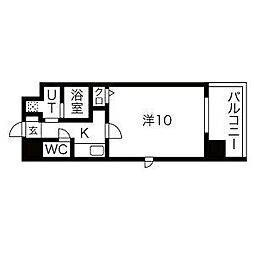 NEOJAPANESQUE出来町 1Kの間取図画像