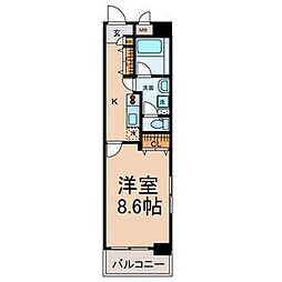 Enchante泉 1Kの間取図画像