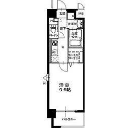 パティオ・エスペランサ 1Kの間取図画像