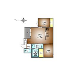 REGALEST WOOD TERRACE JOSHIN 2LDKの間取図画像