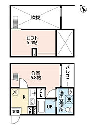 ベルトピア上飯田 1Kの間取図画像
