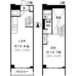 RESIDIA東桜2 1LDKの間取図画像