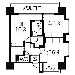 アーデン泉プレミア 2LDKの間取図画像