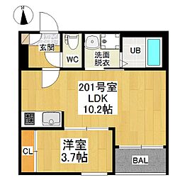 REGALESTRUI 1LDKの間取図画像