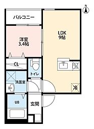 BlueNote 1LDKの間取図画像