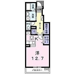 セッサンタ 1Kの間取図画像