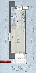 プレサンスmiu新栄 1Kの間取図画像