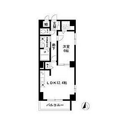 P-SQUAREShumoku 1LDKの間取図画像
