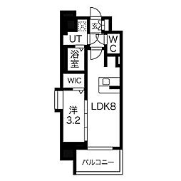 名古屋市北区平安1丁目マンション 1LDKの間取図画像