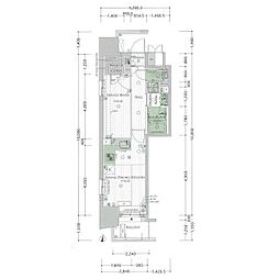 エステムプラザ名古屋丸の内 1LDKの間取図画像