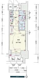 プレサンス桜通ベルノ 1Kの間取図画像