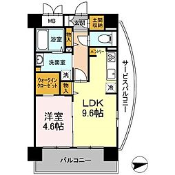 シェソワ東桜 1LDKの間取図画像