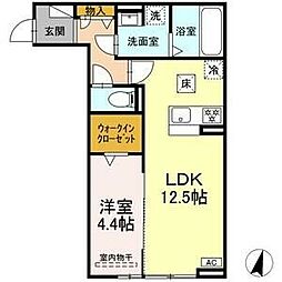 kitotori大森 1LDKの間取図画像