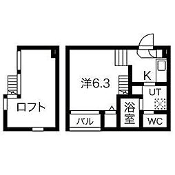 レクセラ 1Kの間取図画像