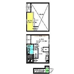 ヴェニュス3 ワンルームの間取図画像
