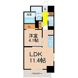 TuCasaKeiwa 1LDKの間取図画像