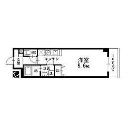 シーム・ドエル筒井 ワンルームの間取図画像