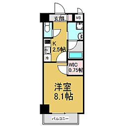 パークレジデンス上飯田駅前 1Kの間取図画像
