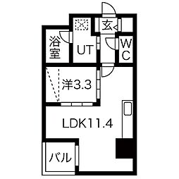GKfanレジデンス 1LDKの間取図画像