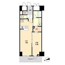 グランルクレ新栄ウエスト 1LDKの間取図画像