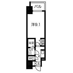 ファステート葵桜通リブレ 1Kの間取図画像