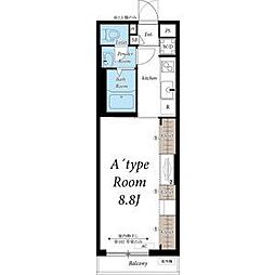 リブリ・コンフォート浄心 1Kの間取図画像