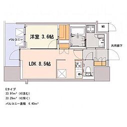 S-RESIDENCE千種belvia TOWER(べルヴィアタワー) 1LDKの間取図画像