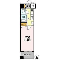 カスタリア志賀本通 1Kの間取図画像